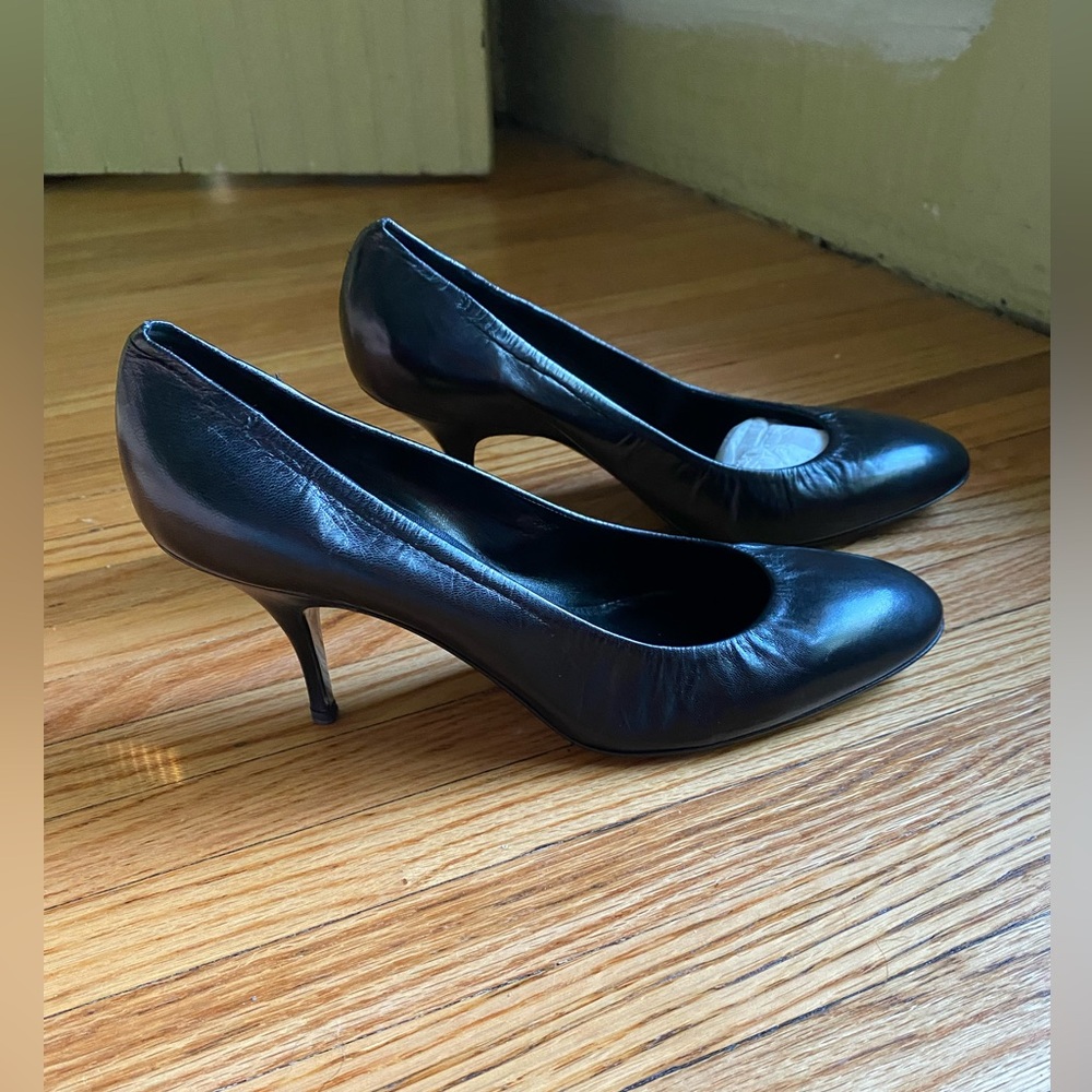 Pierre Hardy black leather silhouette pumps 41
